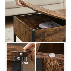 Hot SONGMICS 2 Meubles de rangement industriel Marron Rustique + Noir