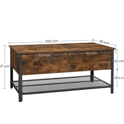 Hot SONGMICS 2 Meubles de rangement industriel Marron Rustique + Noir