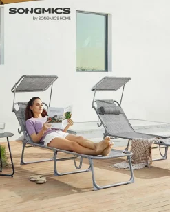 Discount SONGMICS 3 Meubles terrasse noir