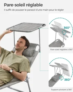 Discount SONGMICS 3 Meubles terrasse noir