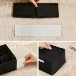 Cheap SONGMICS 8 Organiseurs de sous-vêtements pliables noir