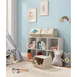 Sale SONGMICS 4 Paniers de rangement pliables 40 x 30 x 25 cm noir d'encre