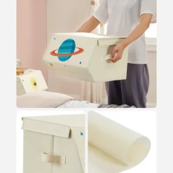 Sale SONGMICS 4 Paniers de rangement pliables 40 x 30 x 25 cm noir d'encre