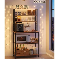 Best SONGMICS 4 Porte-Épices industriel Marron + Noir