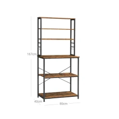 Best SONGMICS 4 Porte-Épices industriel Marron + Noir