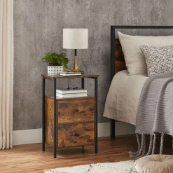 Cheap SONGMICS 2 Tables basses ronde noir moderne