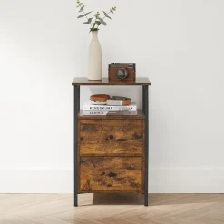 Cheap SONGMICS 2 Tables basses ronde noir moderne