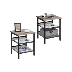 Discount SONGMICS 2 Tables d'appoint grège