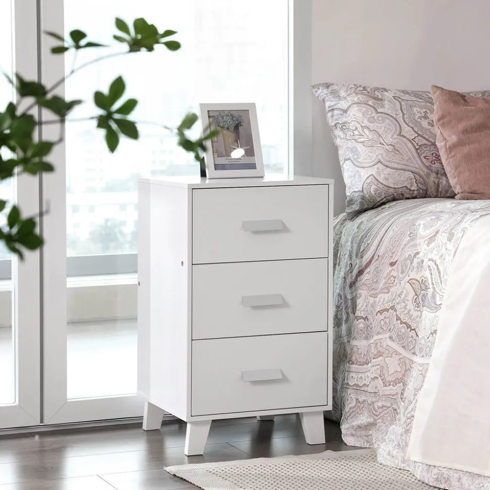 Store SONGMICS 2 Tables de chevet Blanc