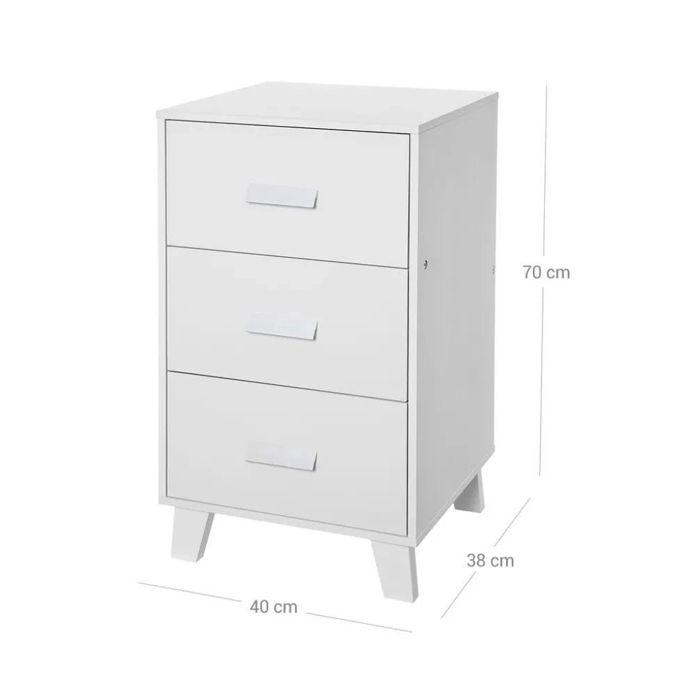 Store SONGMICS 2 Tables de chevet Blanc