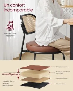 Cheap SONGMICS 2 Tabourets ajourés industriel