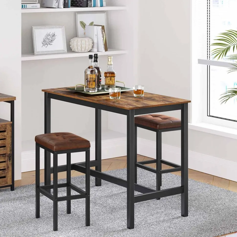 Best SONGMICS 2 Tabourets bar noir