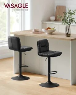 Outlet SONGMICS 2 Tabourets de bar avec dosier industriel