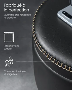 Hot SONGMICS 2 Tabourets de bar avec pieds réglables marron chameau