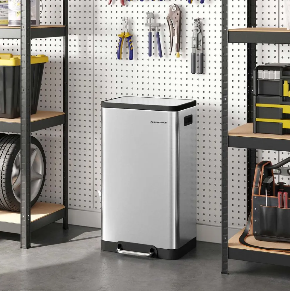 Discount SONGMICS 2 Tabourets de bar marron caramel