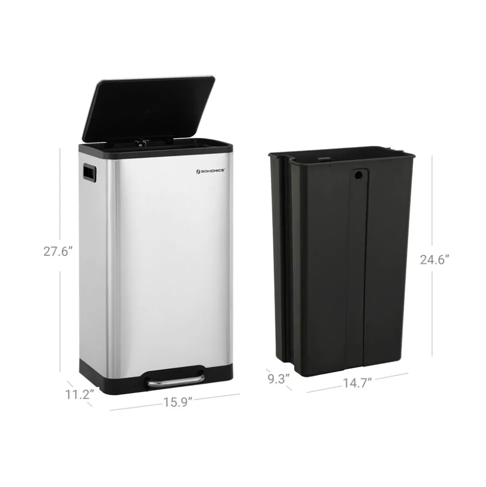 Discount SONGMICS 2 Tabourets de bar marron caramel