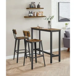 Sale SONGMICS 2 Tabourets de bar modernes Noir