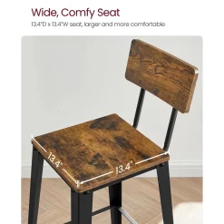 Sale SONGMICS 2 Tabourets de bar modernes Noir