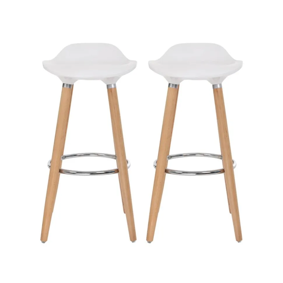 Cheap SONGMICS 2 Tabourets de bar striés noir Blanc