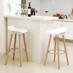 Cheap SONGMICS 2 Tabourets de bar striés noir Blanc