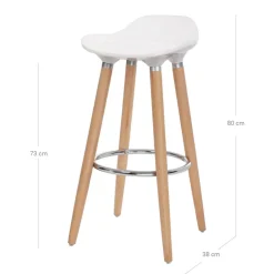 Cheap SONGMICS 2 Tabourets de bar striés noir Blanc