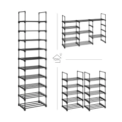 Sale SONGMICS 2 Étagère 5 niveaux noir