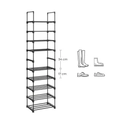 Sale SONGMICS 2 Étagère 5 niveaux noir
