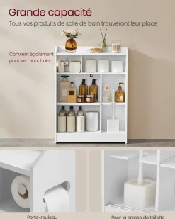 Flash Sale SONGMICS 2 Étagère d’angle en forme de L jaune paille et blanc nuage