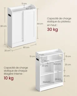 Flash Sale SONGMICS 2 Étagère d’angle en forme de L jaune paille et blanc nuage