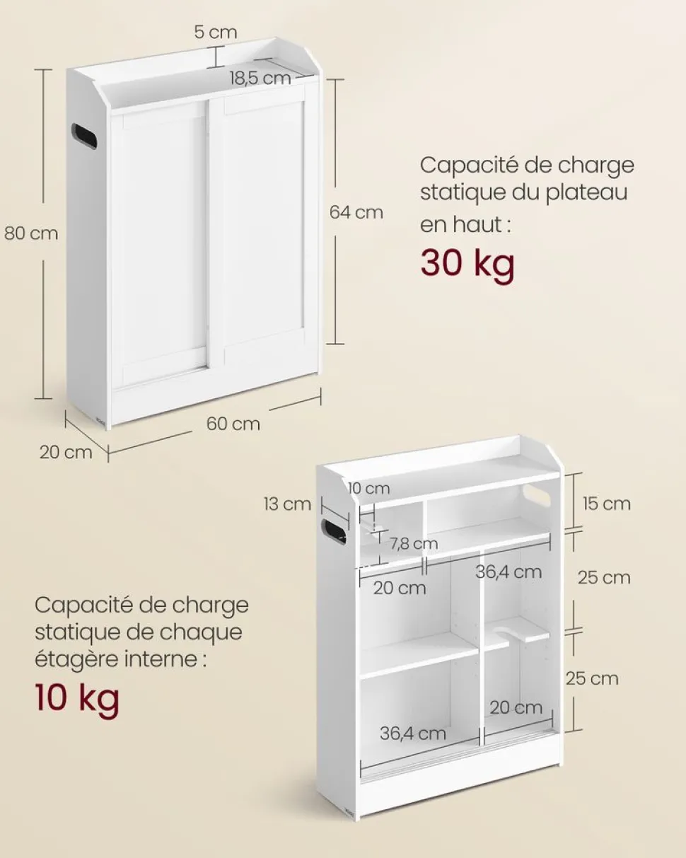 Flash Sale SONGMICS 2 Étagère d’angle en forme de L jaune paille et blanc nuage