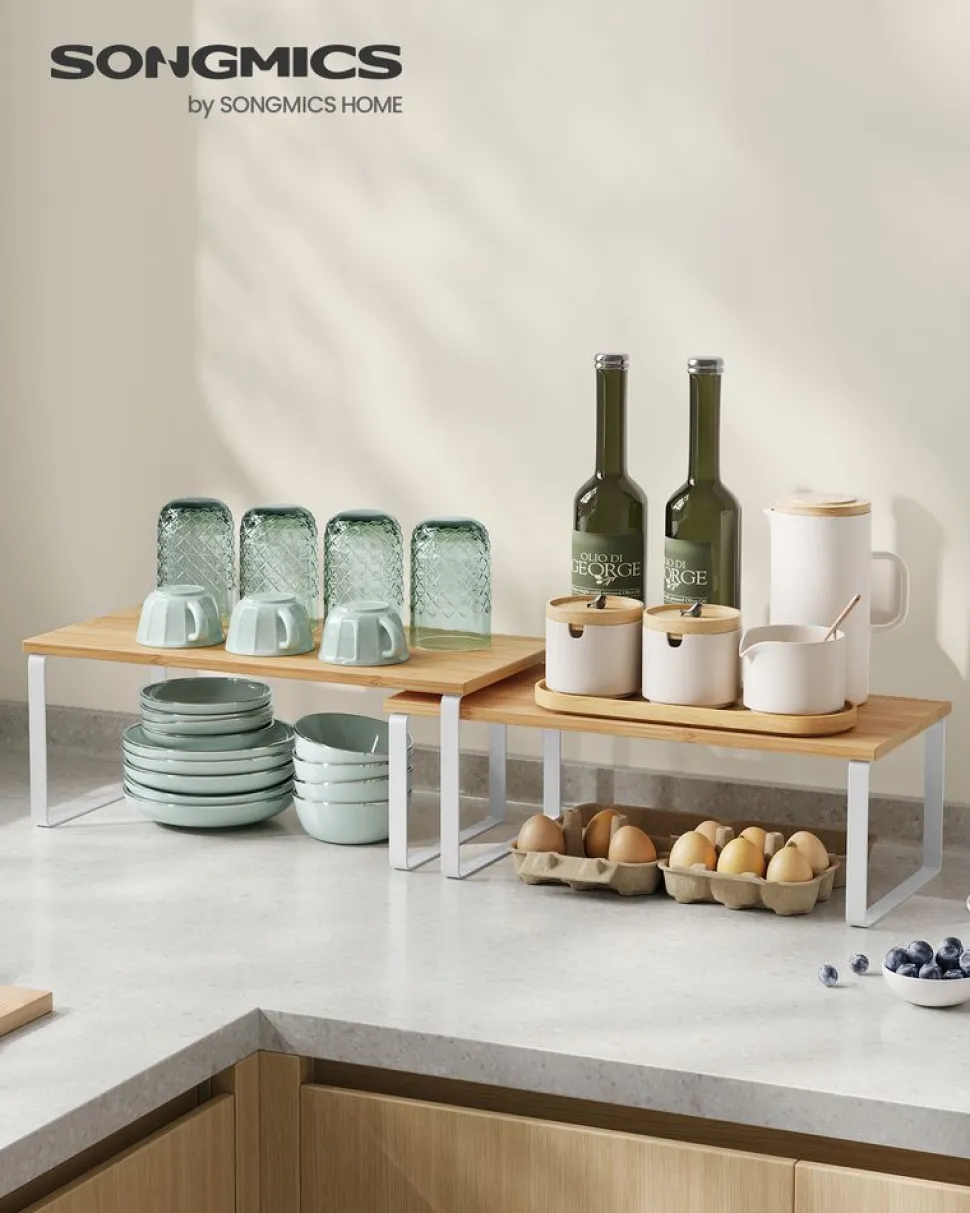 Hot SONGMICS 4 Étagères à épices empilable extensible noir d'encre