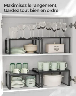 Flash Sale SONGMICS 2 étagères à épices en métal noir d'encre