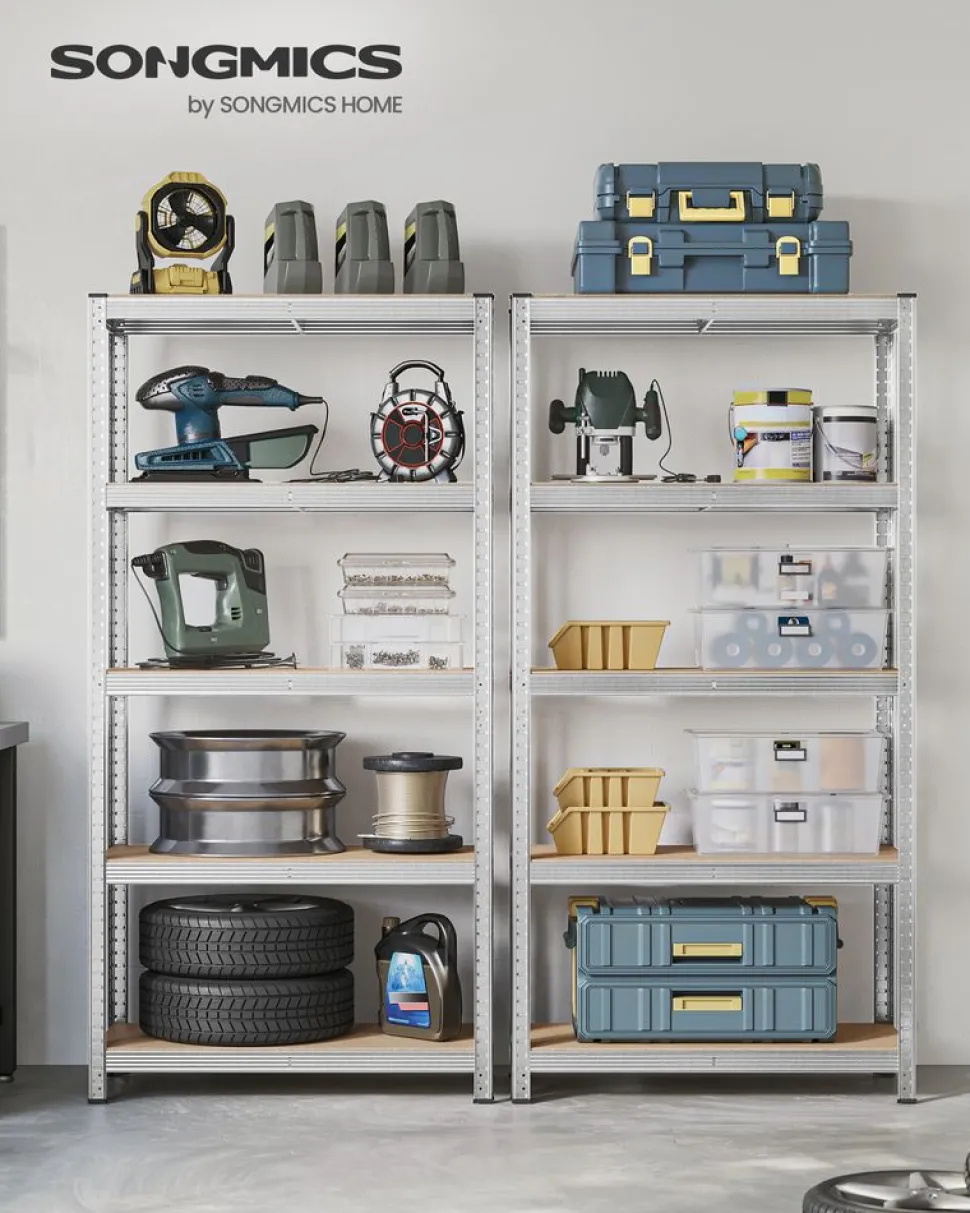 Store SONGMICS 2 Étagères 180 x 90 x 40 cm métal