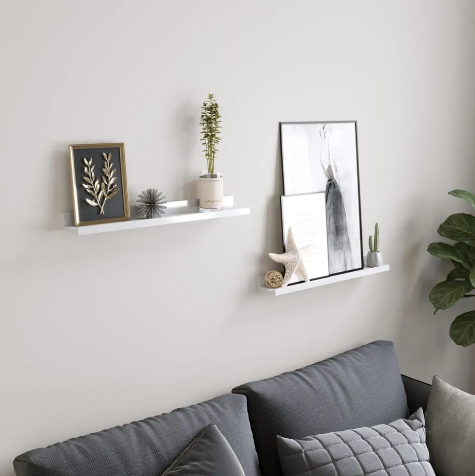 Flash Sale SONGMICS 3 Étagères murale suspendue longueur 80 cm Blanc