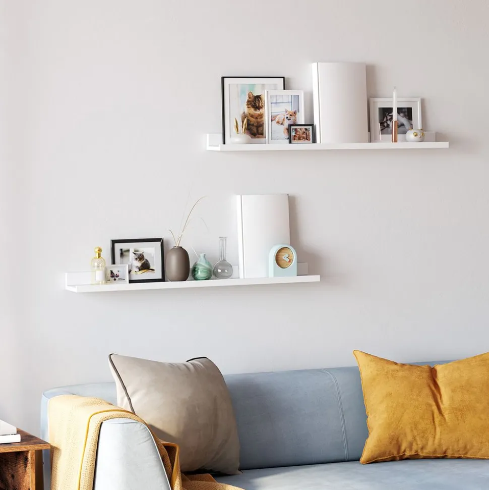 Flash Sale SONGMICS 3 Étagères murale suspendue longueur 80 cm Blanc