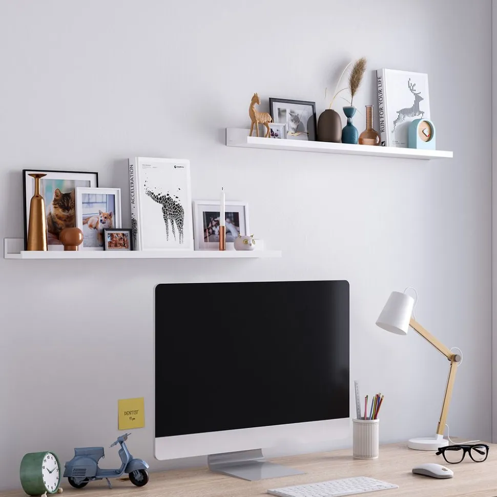 Flash Sale SONGMICS 3 Étagères murale suspendue longueur 80 cm Blanc