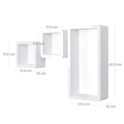 Store SONGMICS 3 Étagères murales blanc