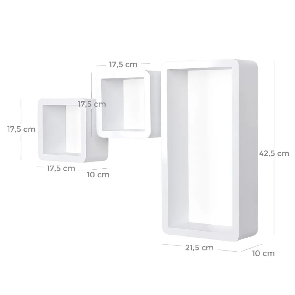 Store SONGMICS 3 Étagères murales blanc