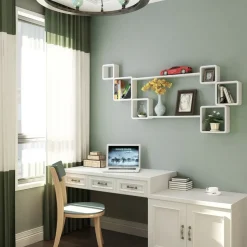 Cheap SONGMICS 3 Étagères murales cube arrondi