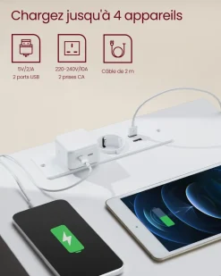 Store SONGMICS 3 Étagères murales en U noir