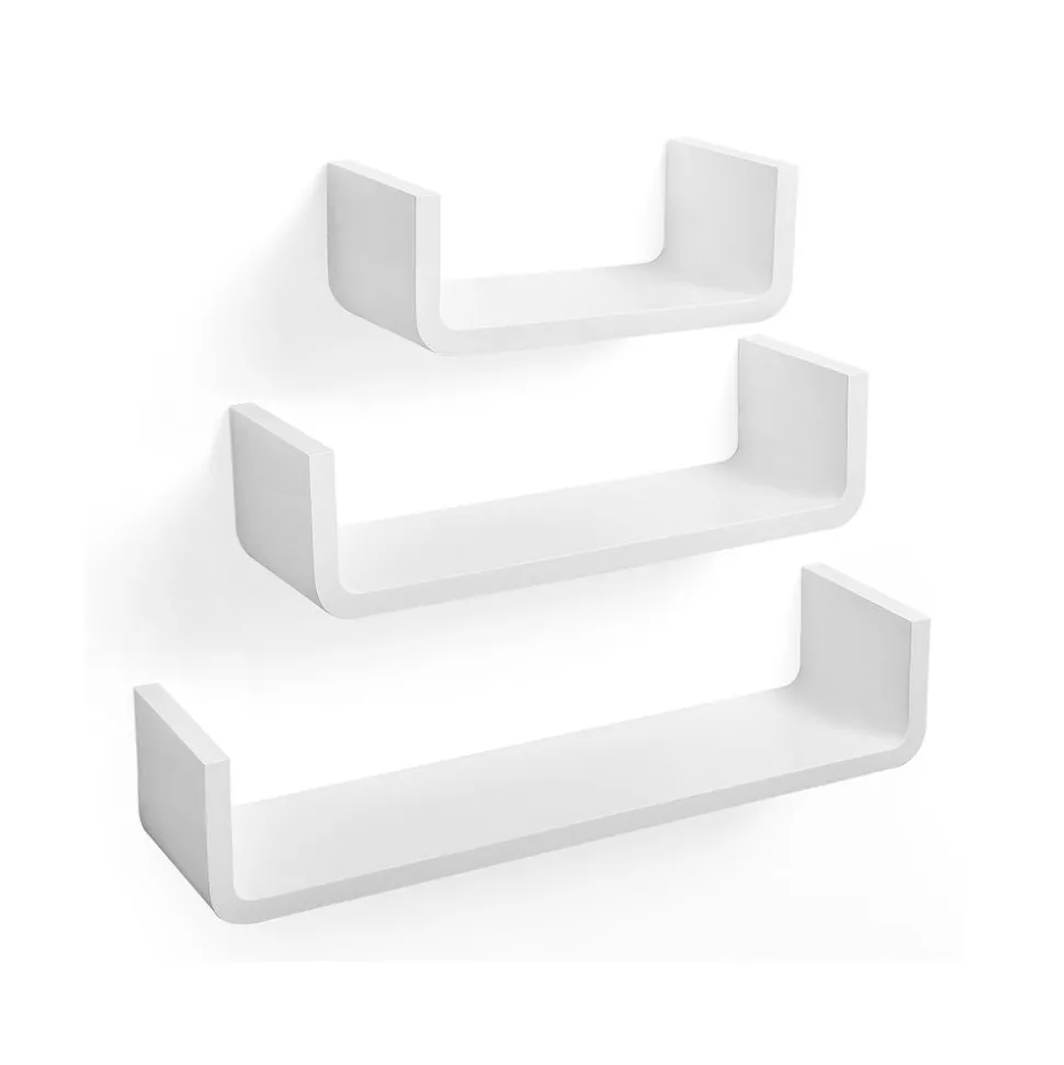 Fashion SONGMICS 3 Étagères murales grande charge Blanc