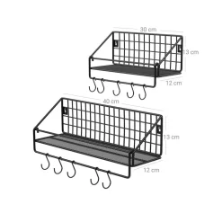 Online SONGMICS 2 Étagères murales grille Blanc