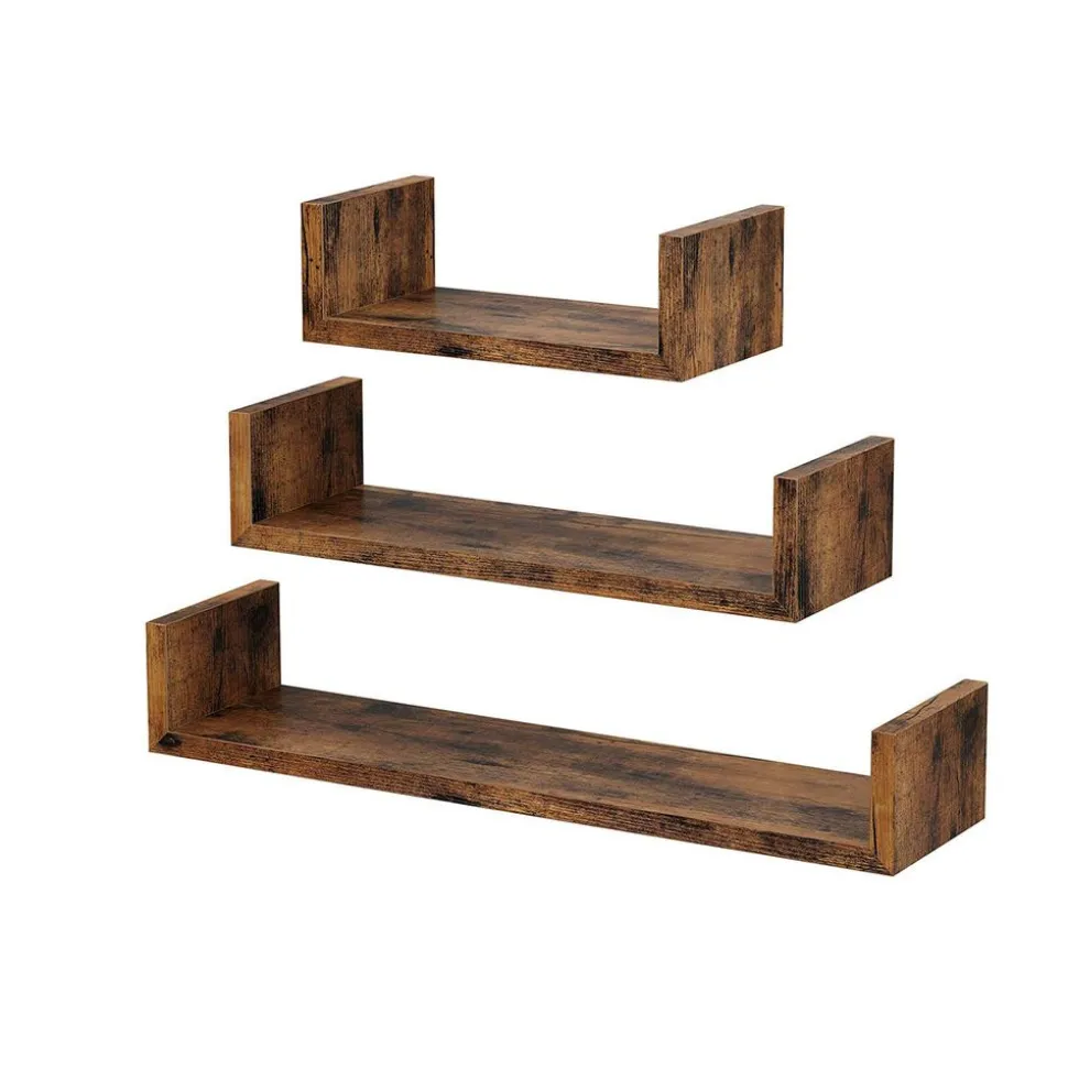 Flash Sale SONGMICS 3 Étagères murales industriel Marron Rustique