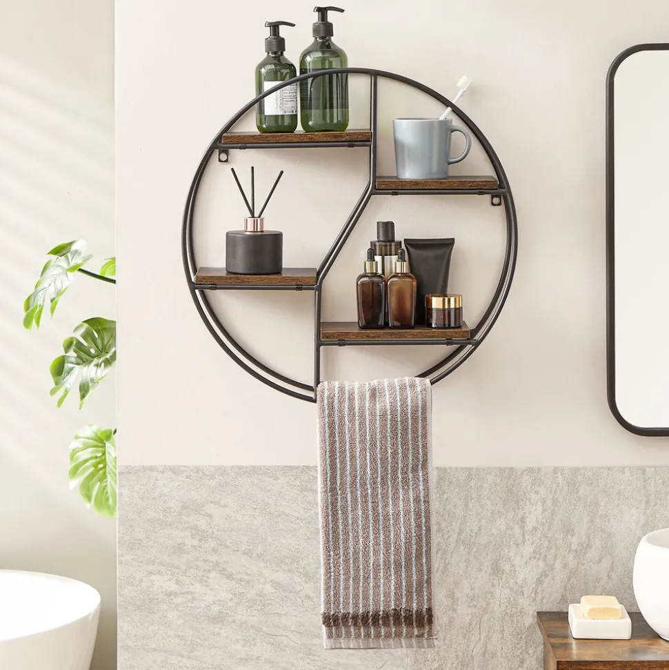 Hot SONGMICS 3 Étagères murales industriel Noir