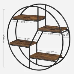 Hot SONGMICS 3 Étagères murales industriel Noir