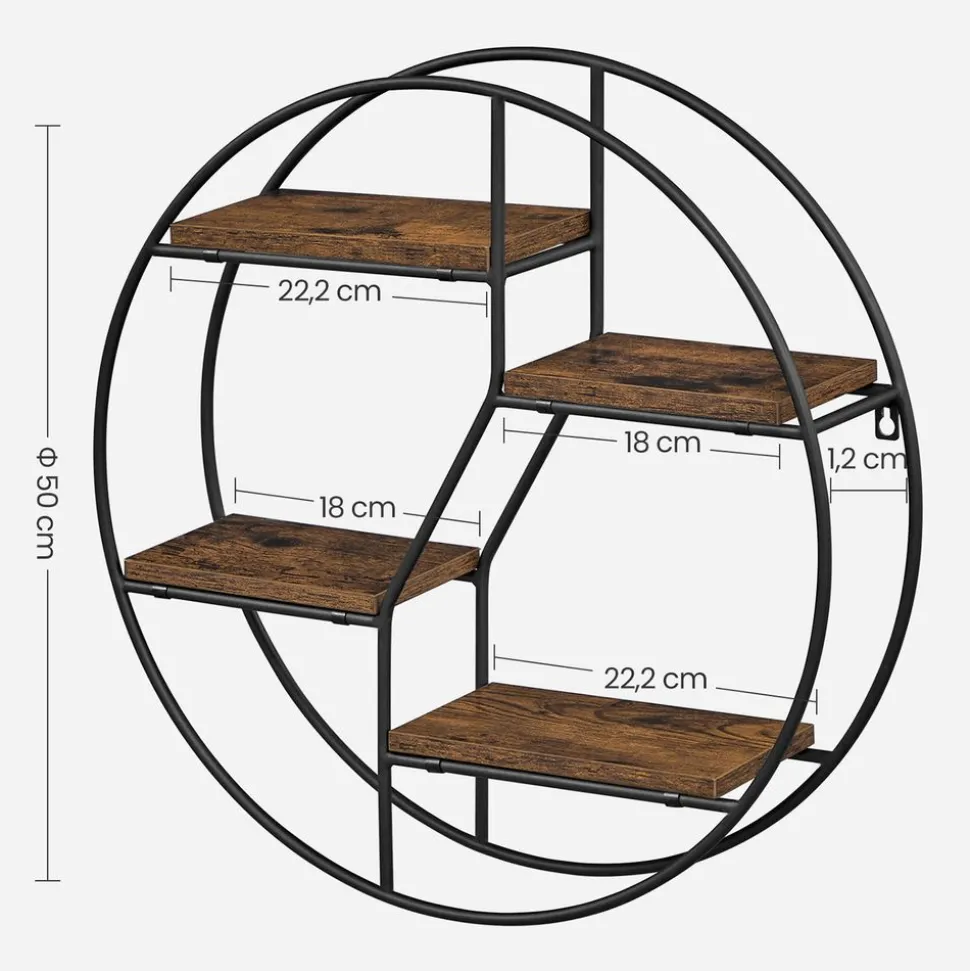 Hot SONGMICS 3 Étagères murales industriel Noir