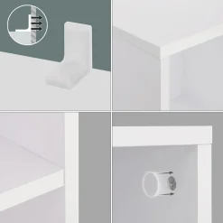 Fashion SONGMICS 3 Étagères murales Noir