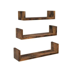 Cheap SONGMICS 3 Étagères murales rustique Marron Rustique