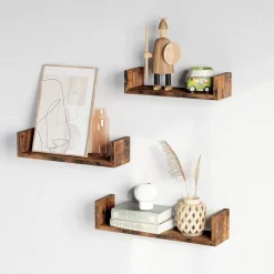 Cheap SONGMICS 3 Étagères murales rustique Marron Rustique