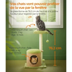 Cheap SONGMICS Arbre à chat 76,2 cm Gris